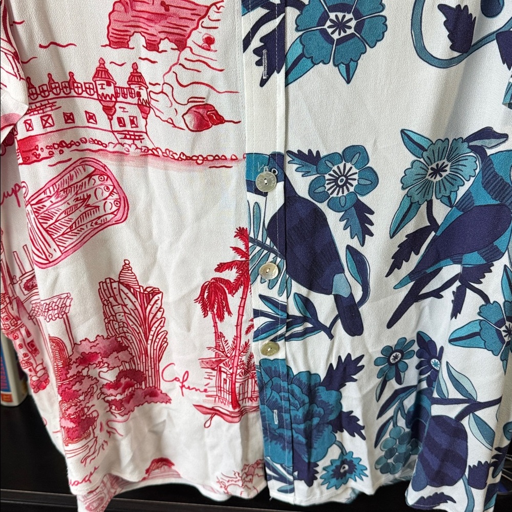 Farm Rio Split Print Button Shirt - Picture 4 of 8
